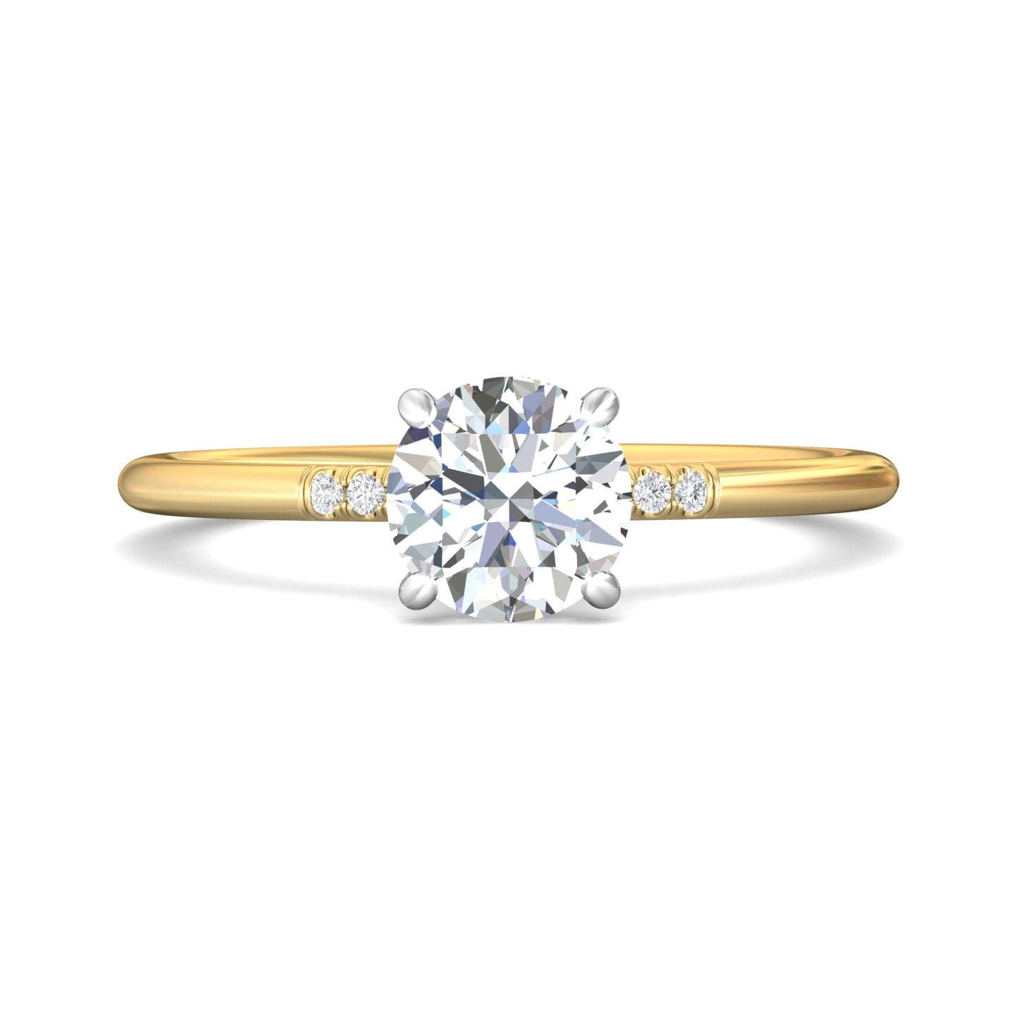 Delicate Side Stone Engagement Ring