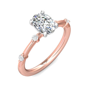 Modern Side-Stone Engagement Ring