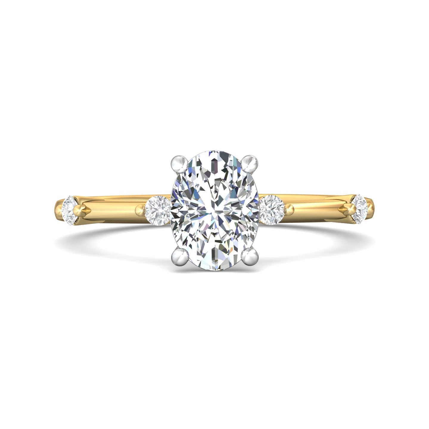 Modern Side-Stone Engagement Ring