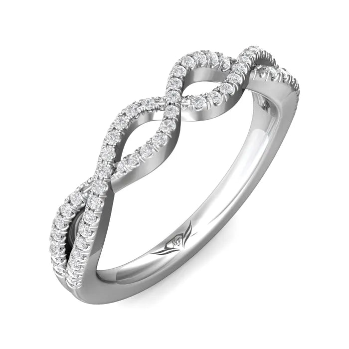 Diamond Twist Wedding Band