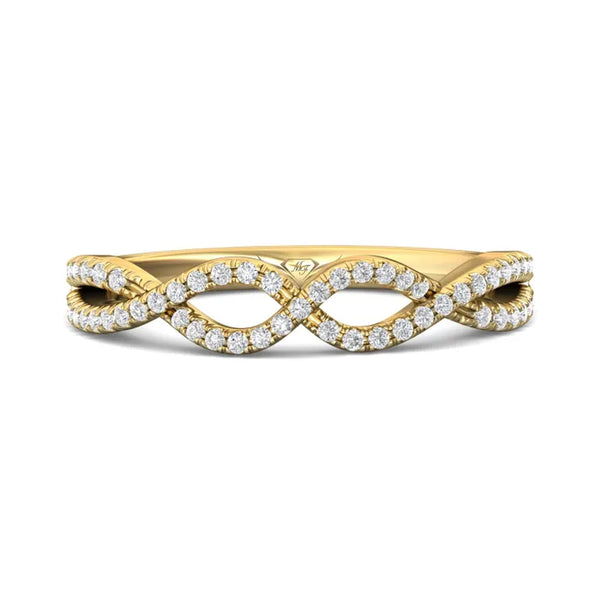 Diamond Twist Wedding Band