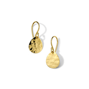 Ippolita 18k Classico Small Crinkle Teardrop Earrings in Yellow Gold