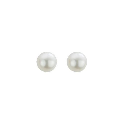 Cultured Pearl Studs set in 14k White Gold