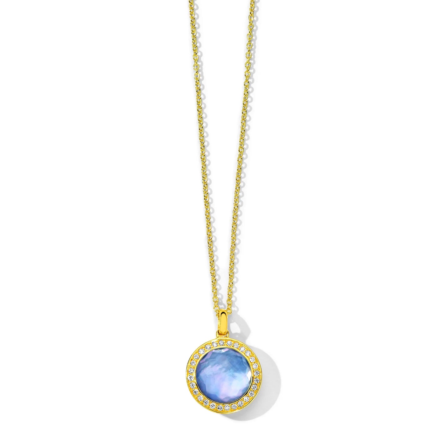 Lollipop Lapis Diamond Necklace