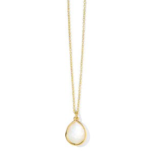 Mini Teardrop Pendant Necklace in 18K Gold