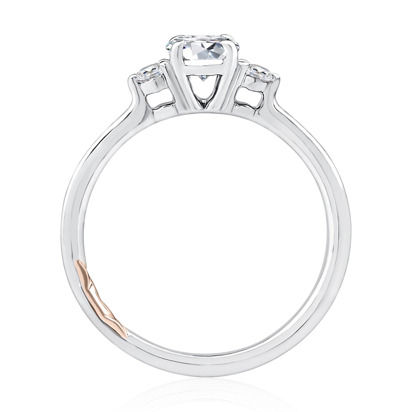 A Jaffe Three Stone Engagement Ring