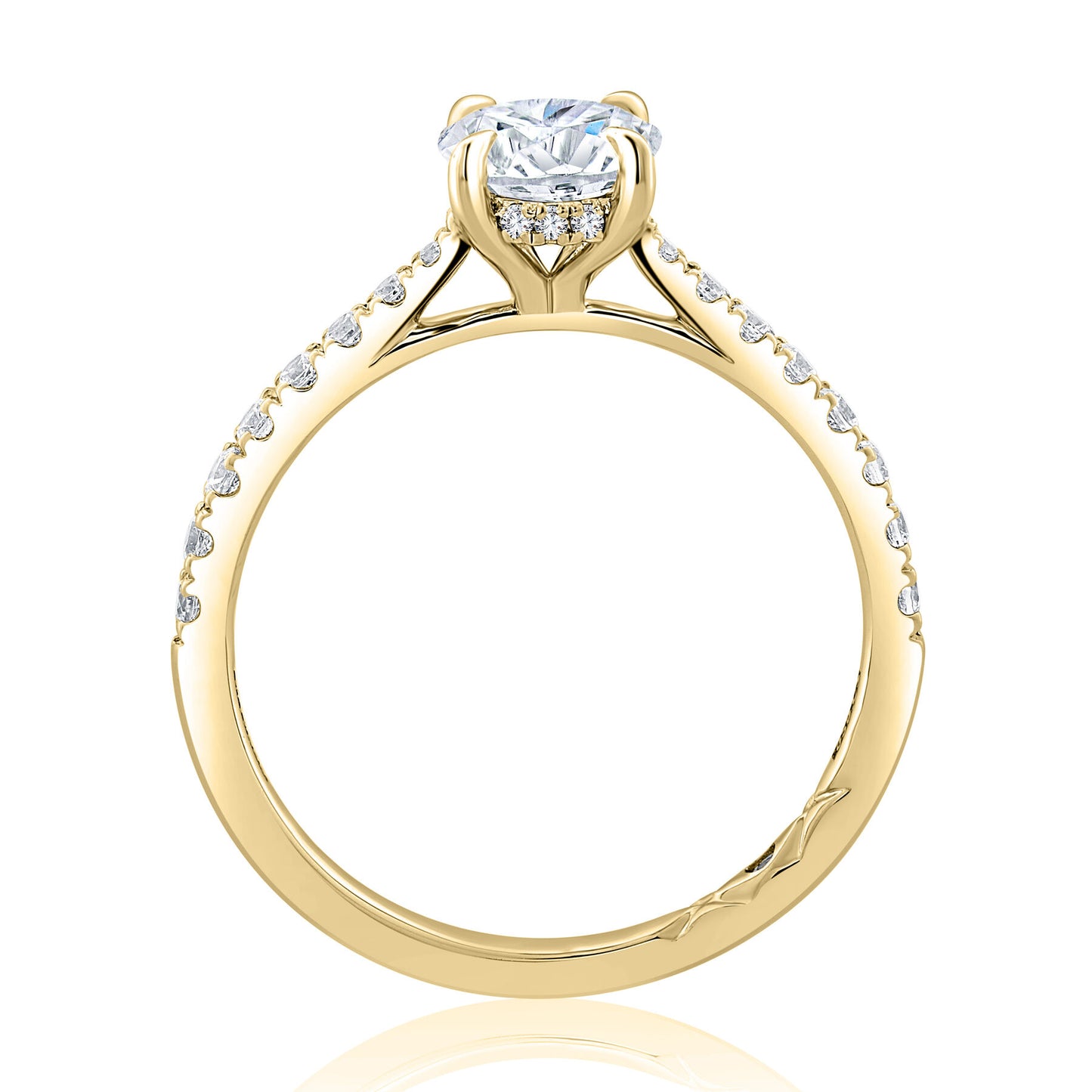 Oval Side Stones Engagement Ring