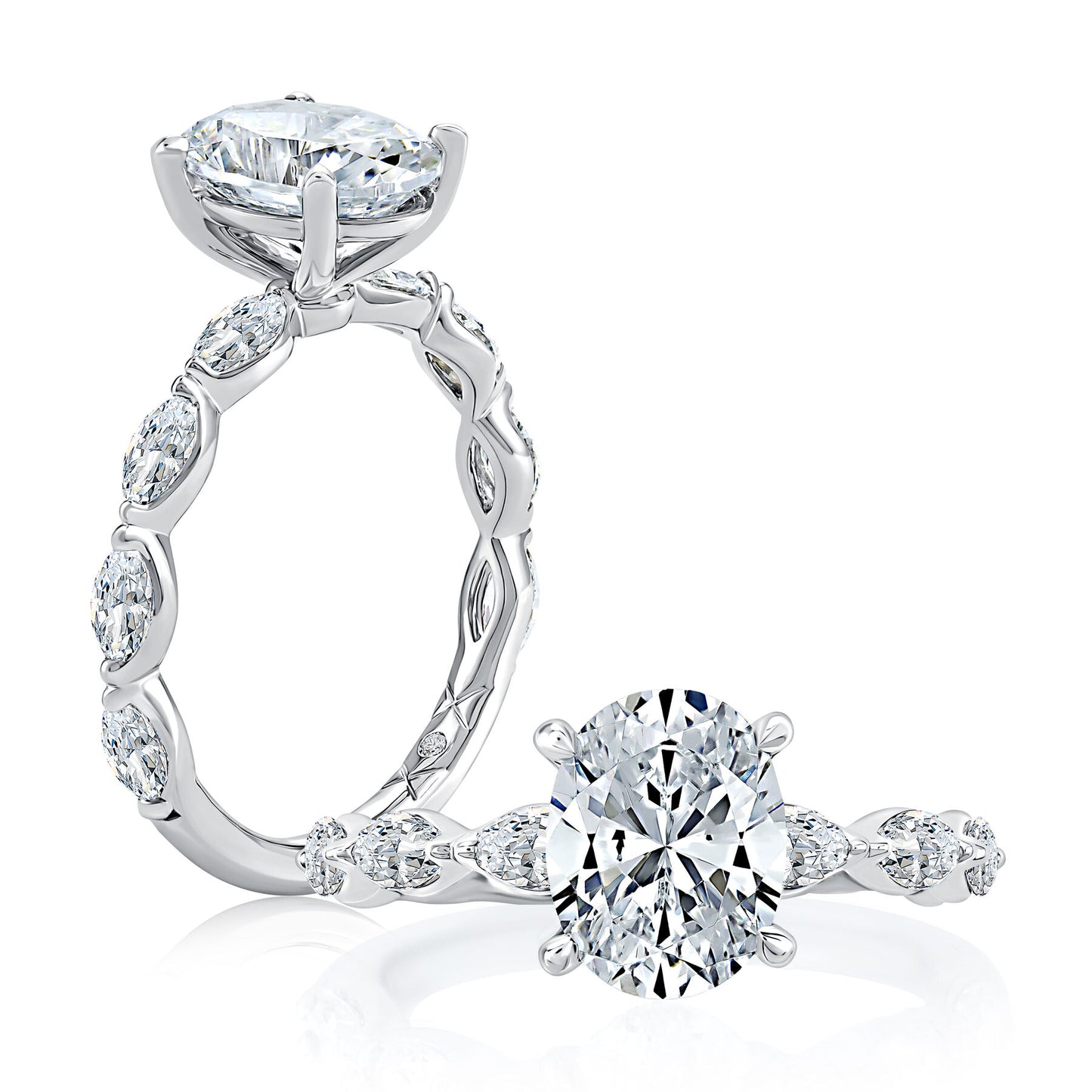 Marquise Side-Stone Engagement RIng