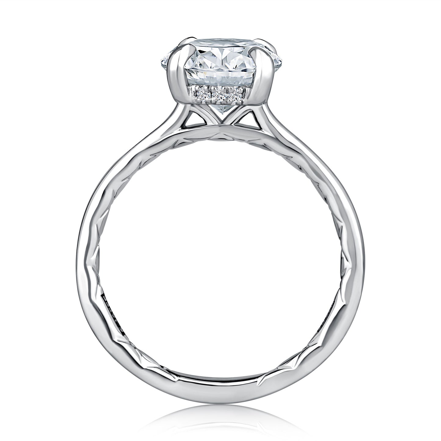 A Jaffe Oval Hidden Halo Ring