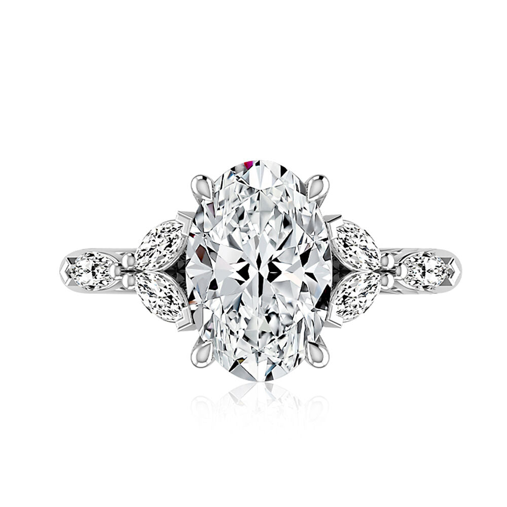 Marquise Side Stone Split Shank
