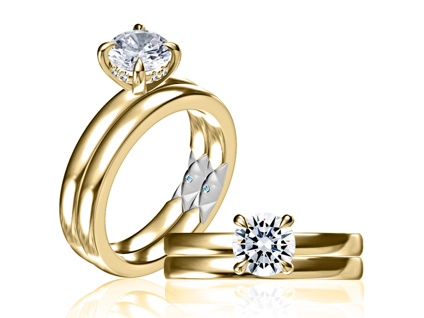 Peg Head Hidden Halo Engagement Ring