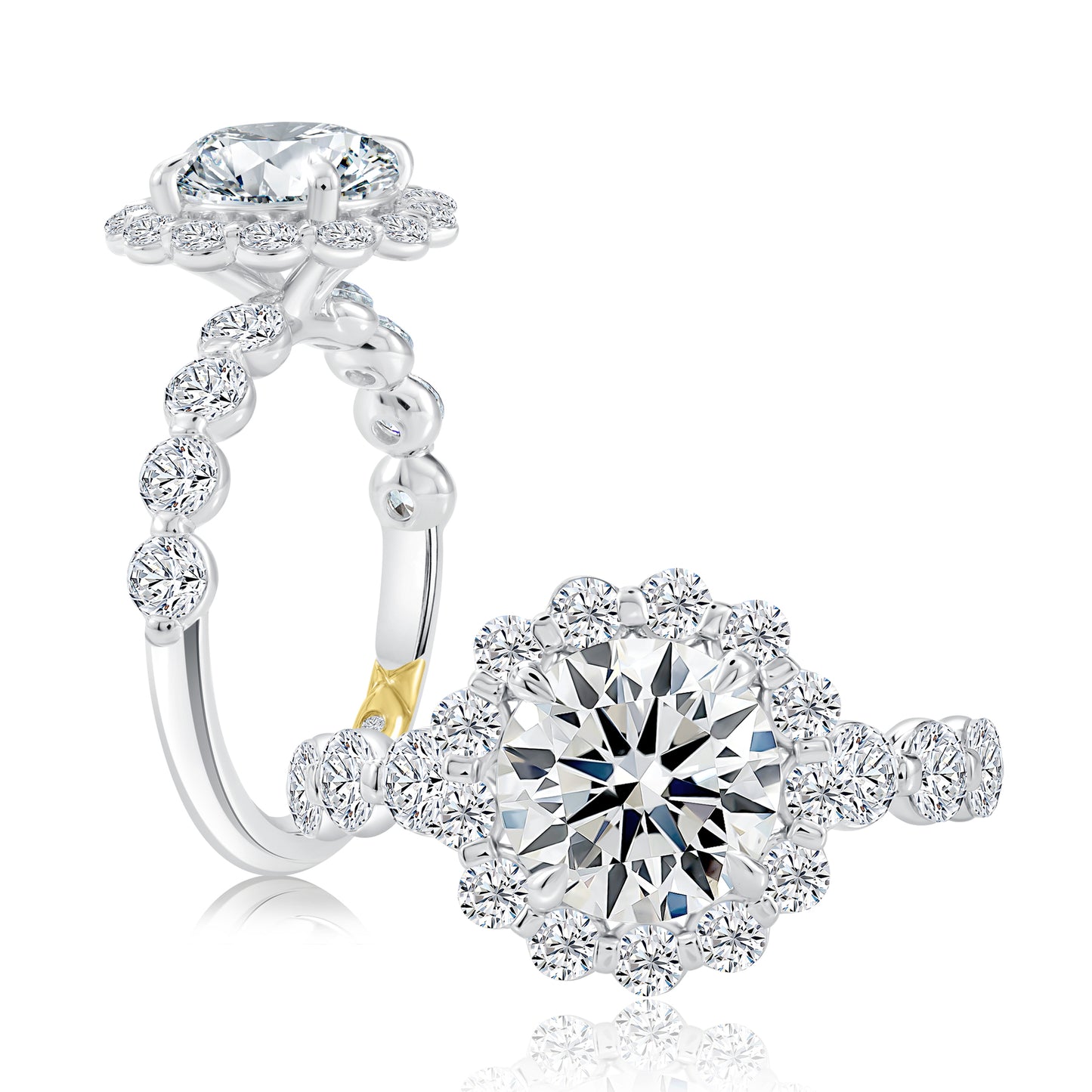 A Jaffe Bouquet Halo Engagement Ring