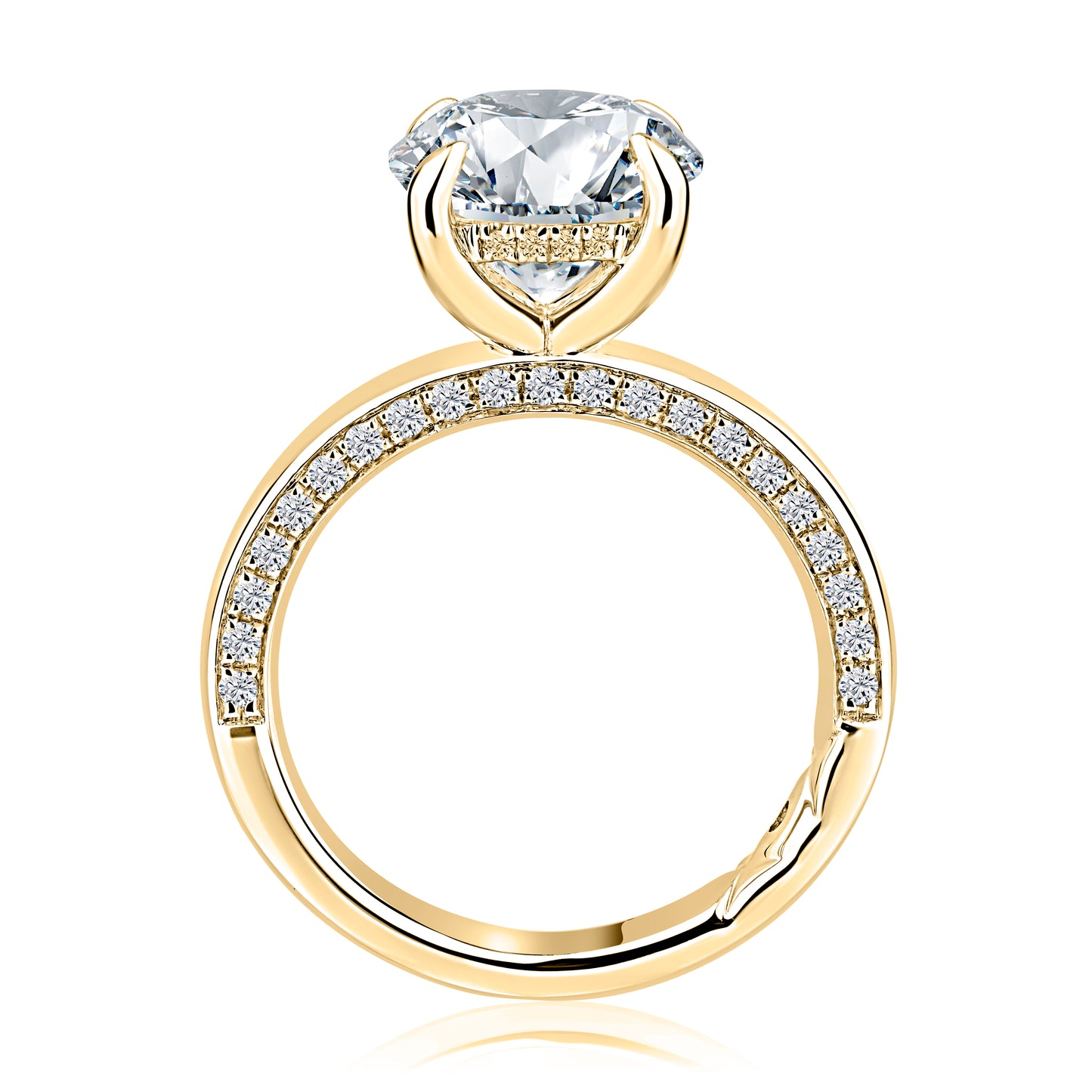 Side-Profile Diamond Engagement Ring