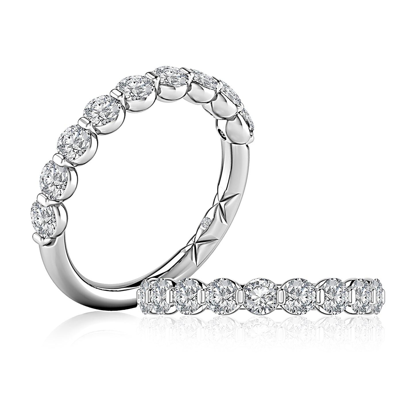 A Jaffe Shared Prong Diamond Band