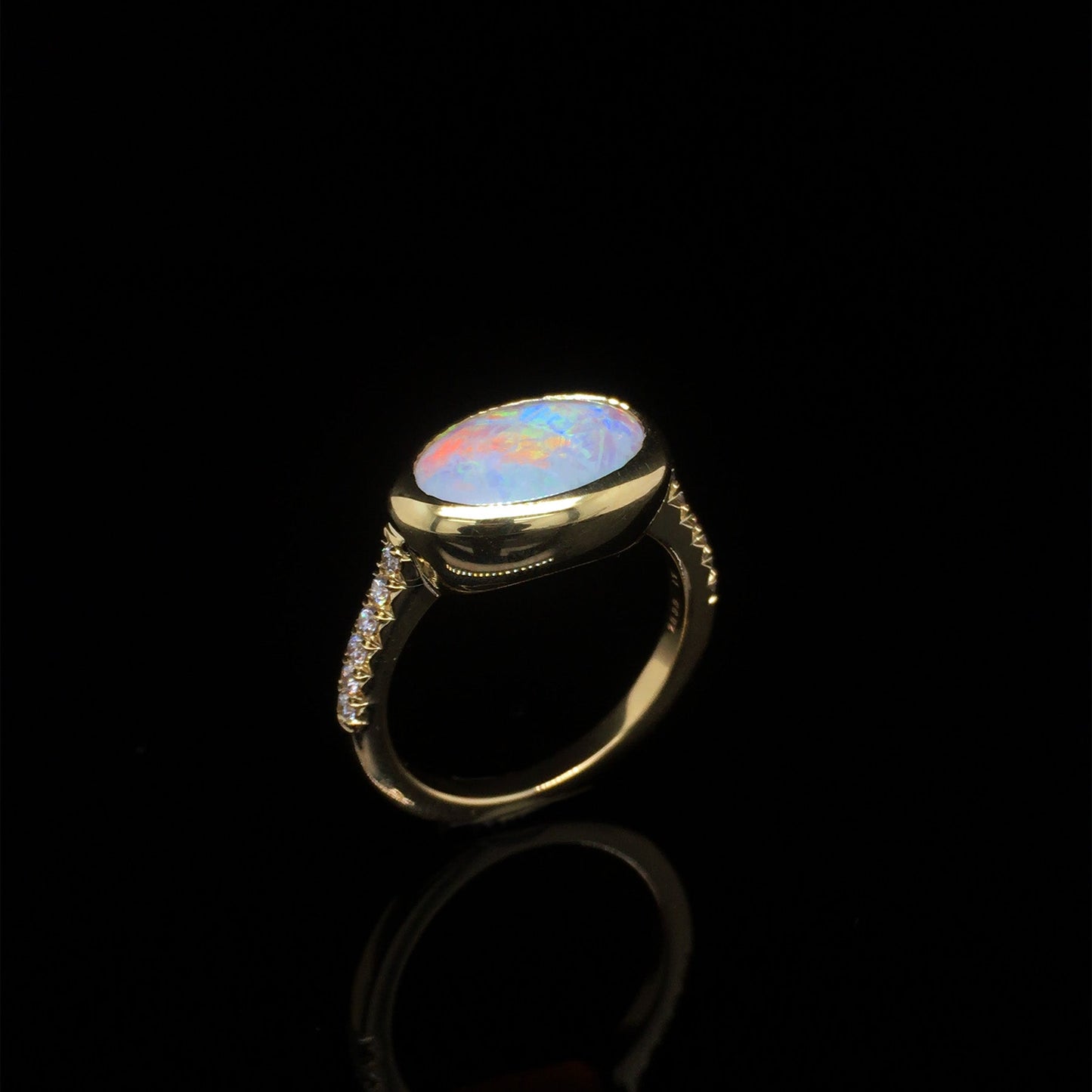 Opal Diamond Ring