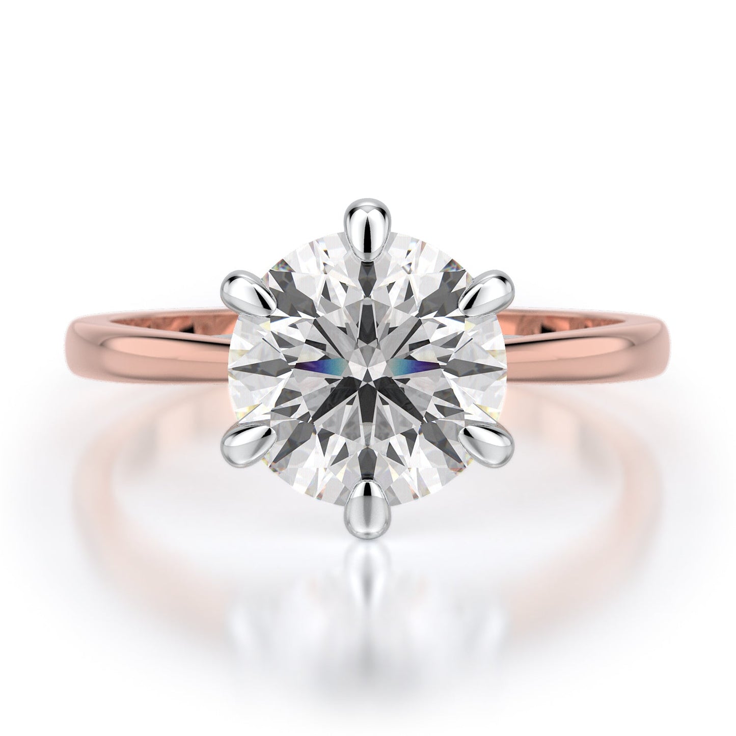 Vada Engagement Ring - Diamond Solitaire - Rose Gold