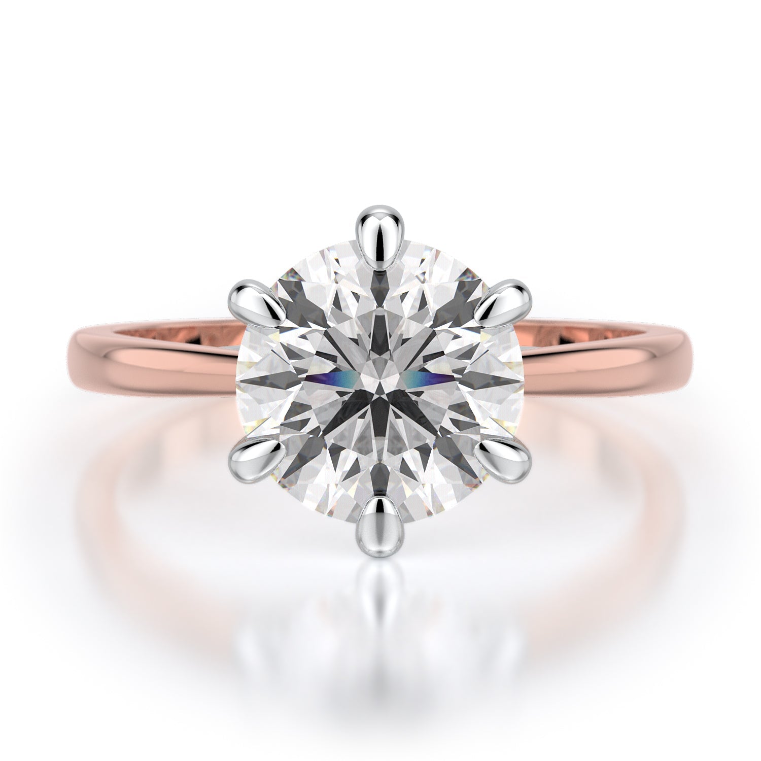 Vada Engagement Ring - Diamond Solitaire - Rose Gold