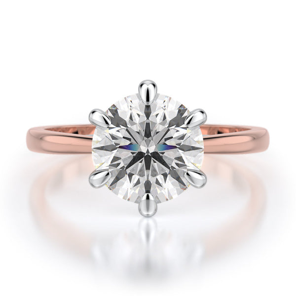 Vada Engagement Ring - Diamond Solitaire - Rose Gold