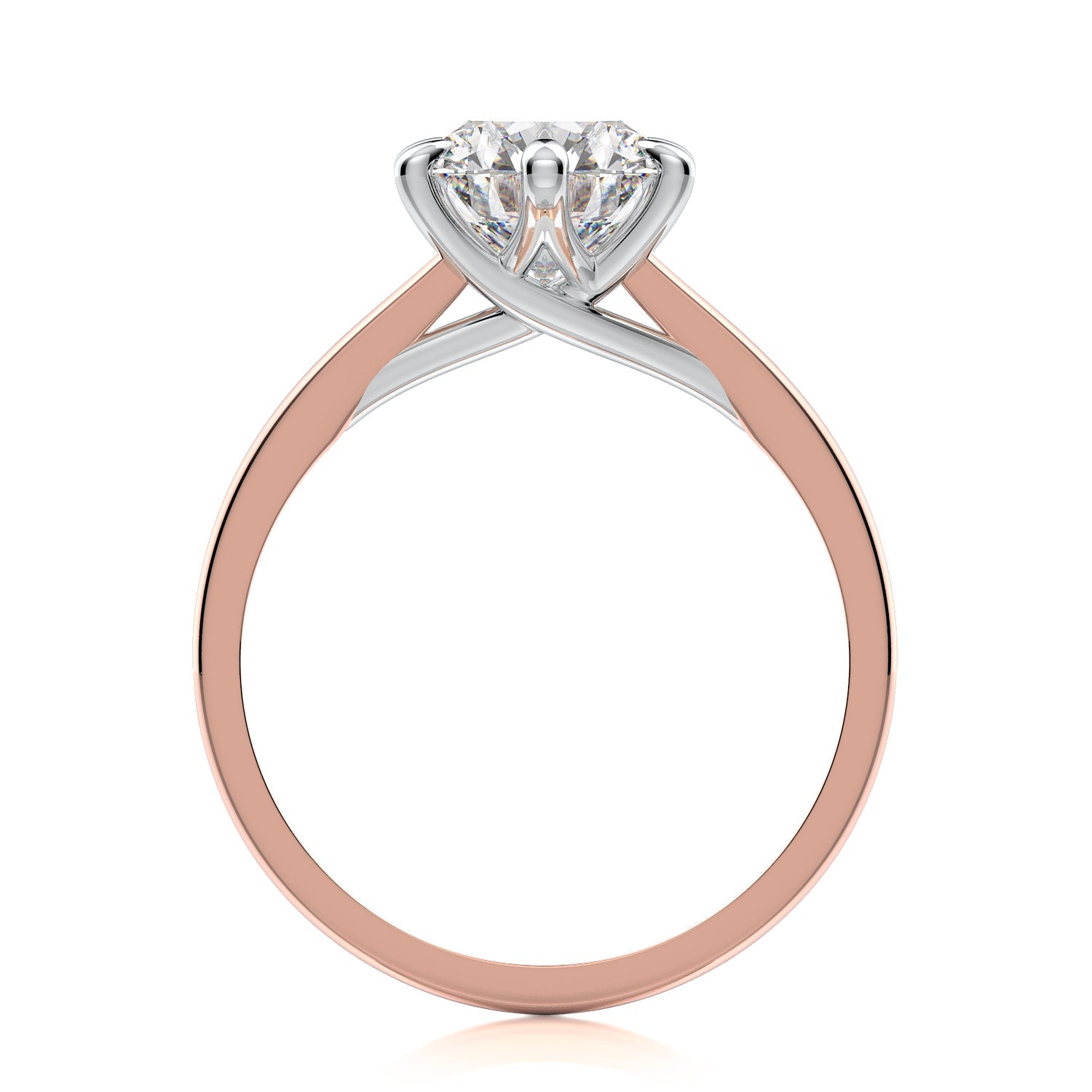 Vada Engagement Ring - Diamond Solitaire - Rose Gold