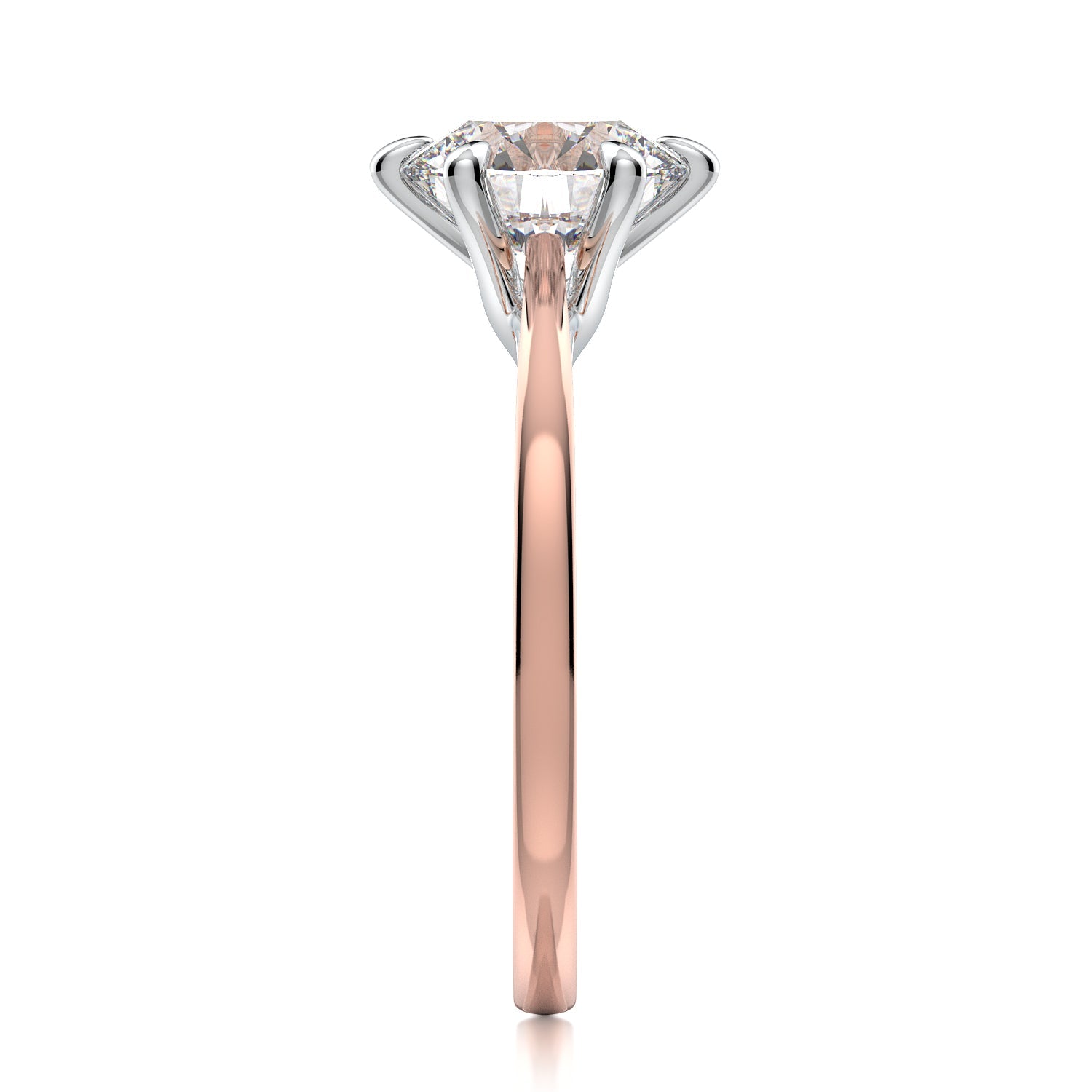 Vada Engagement Ring - Diamond Solitaire - Rose Gold