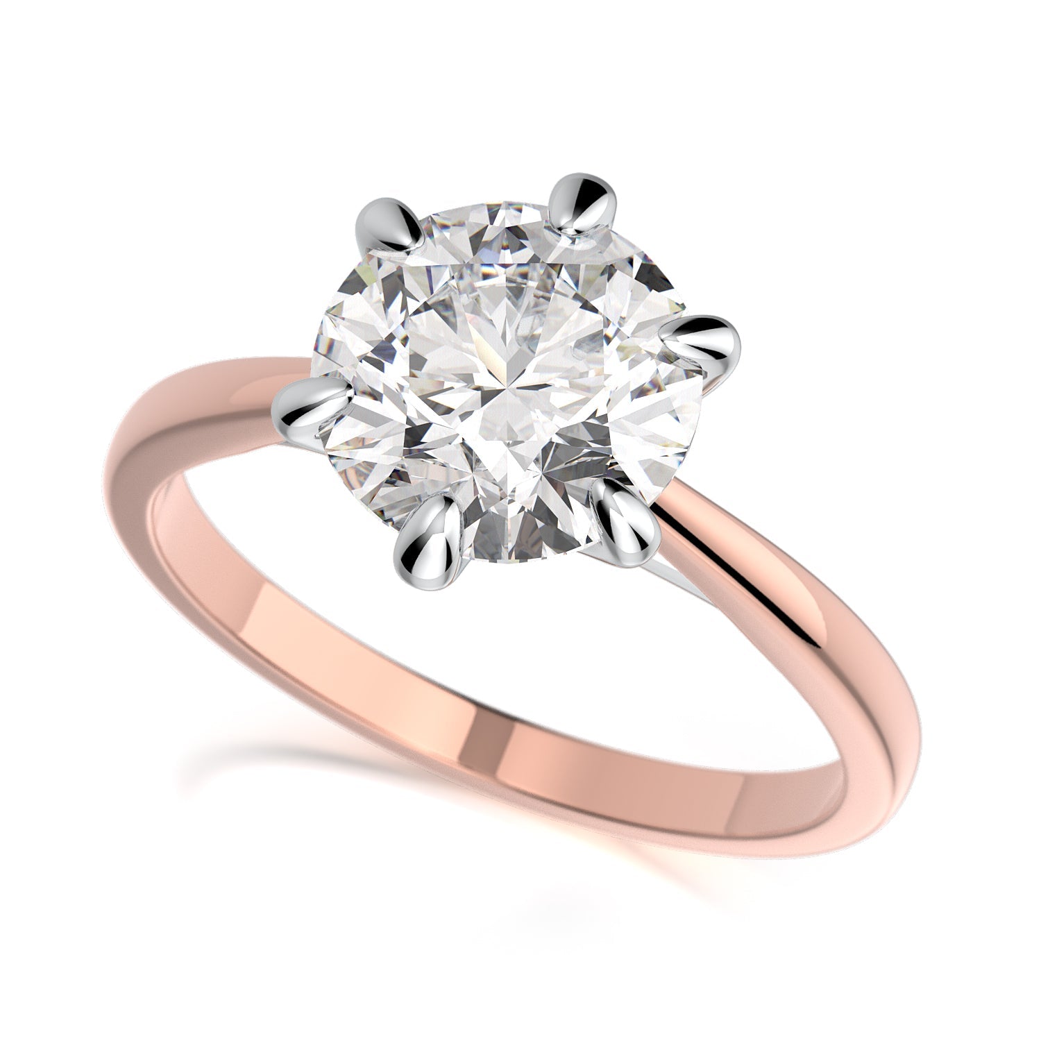 Vada Engagement Ring - Diamond Solitaire - Rose Gold