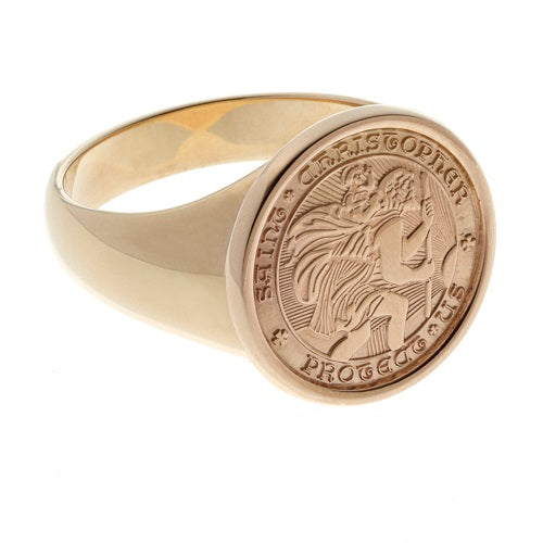 14k Gold St. Christopher Ring