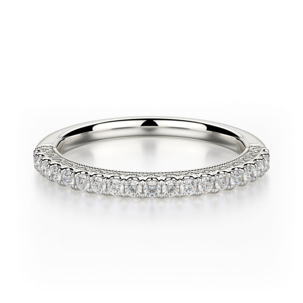 Alcyone Wedding Band - White Gold - Diamonds - Anniversary Band