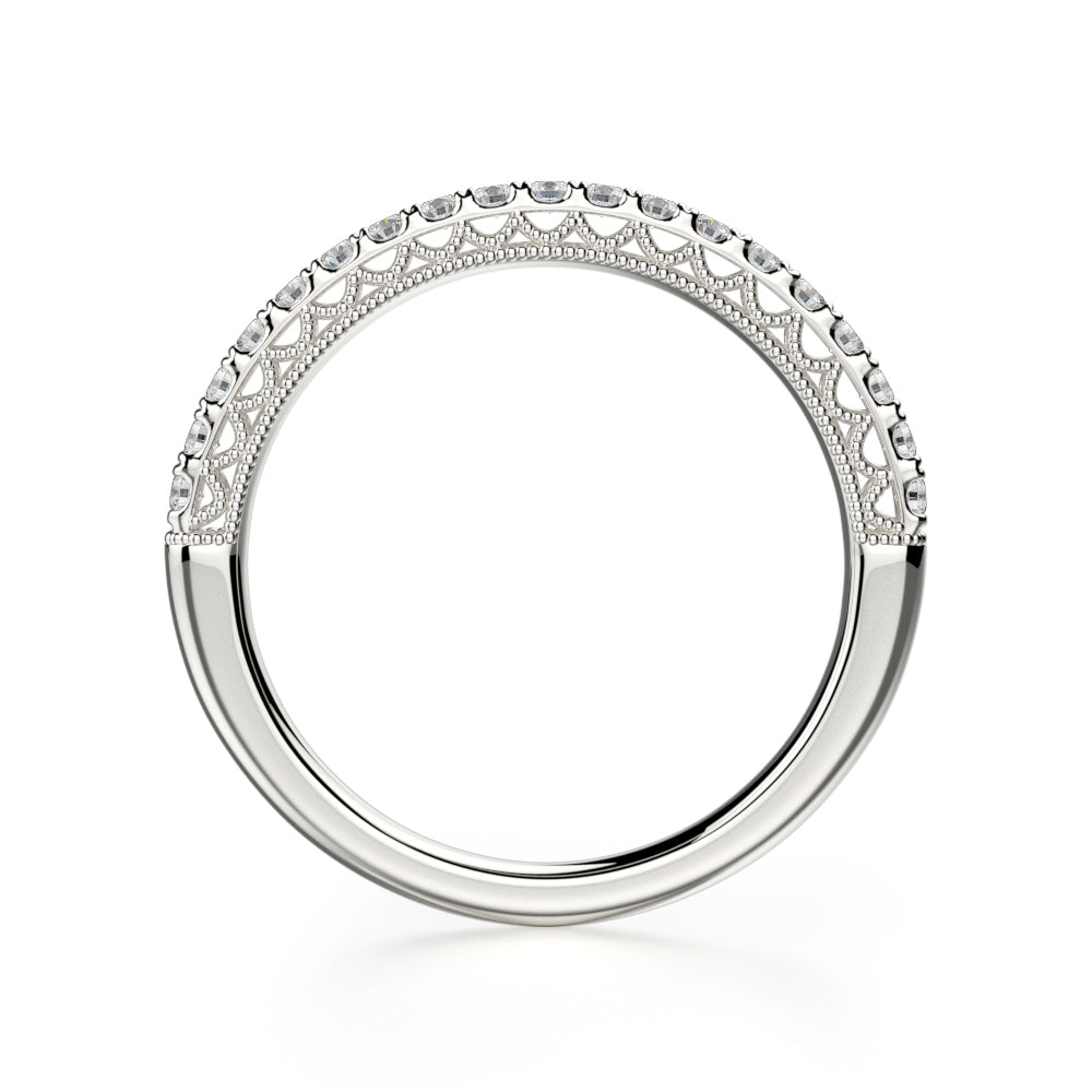 Alcyone Wedding Band - Platinum - Diamonds - Anniversary Band