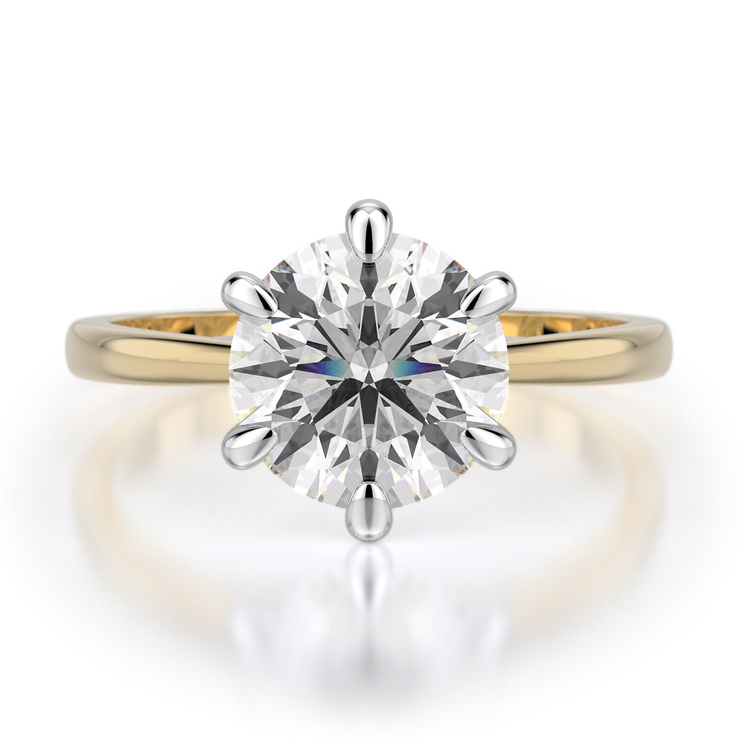 Vada Engagement Ring - Diamond Solitaire - Yellow Gold