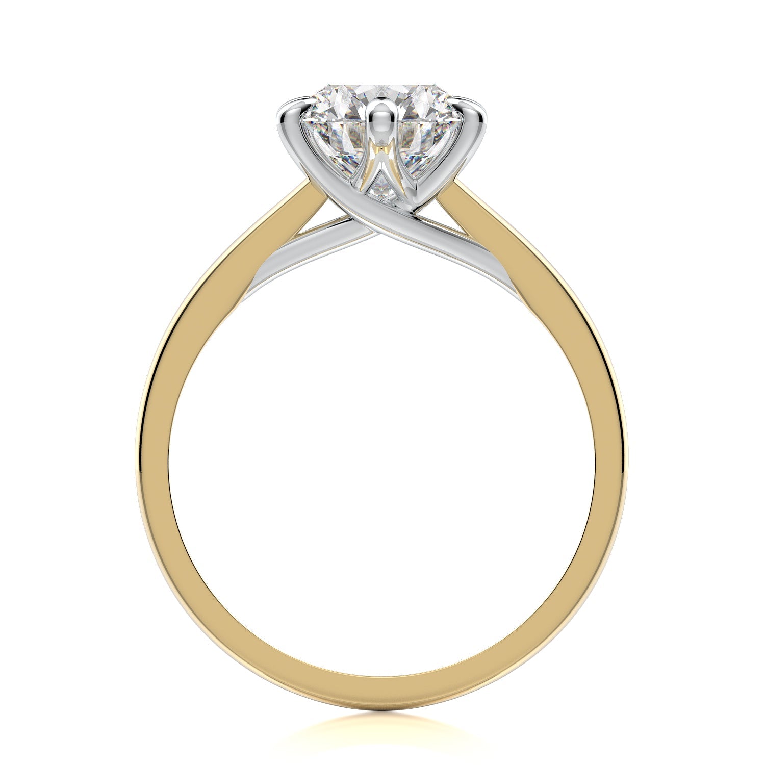 Vada Engagement Ring - Diamond Solitaire - Yellow Gold