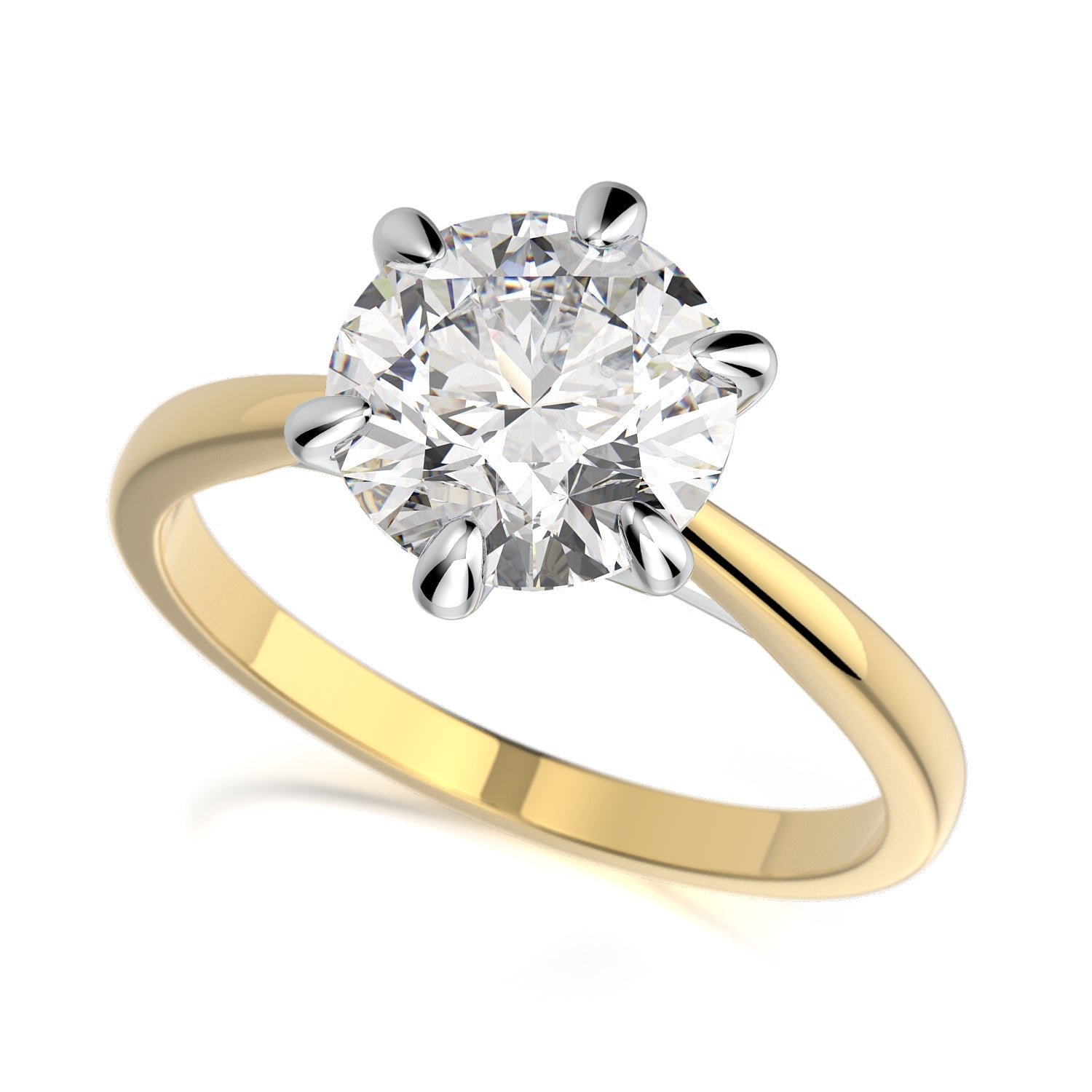 Vada Engagement Ring - Diamond Solitaire - Yellow Gold