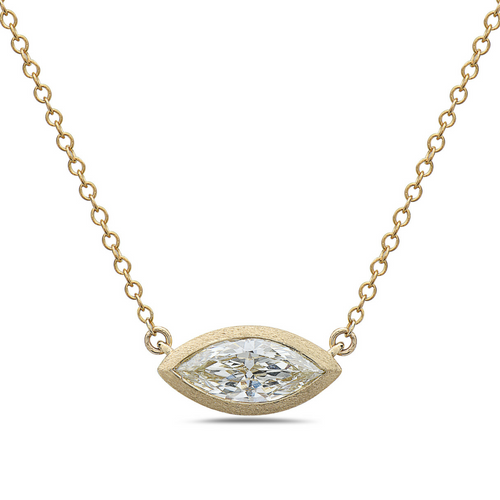 Dilamani Yellow Marquis Diamond Pendant