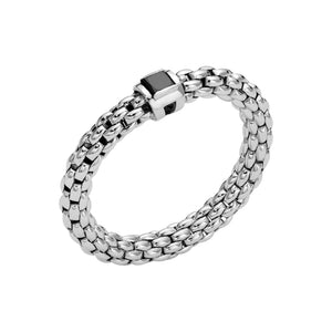 FOPE Souls Ring - 18kw with black diamond