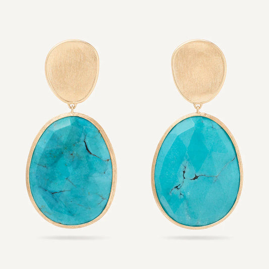 Lunaria Double Drop Turquoise Earrings