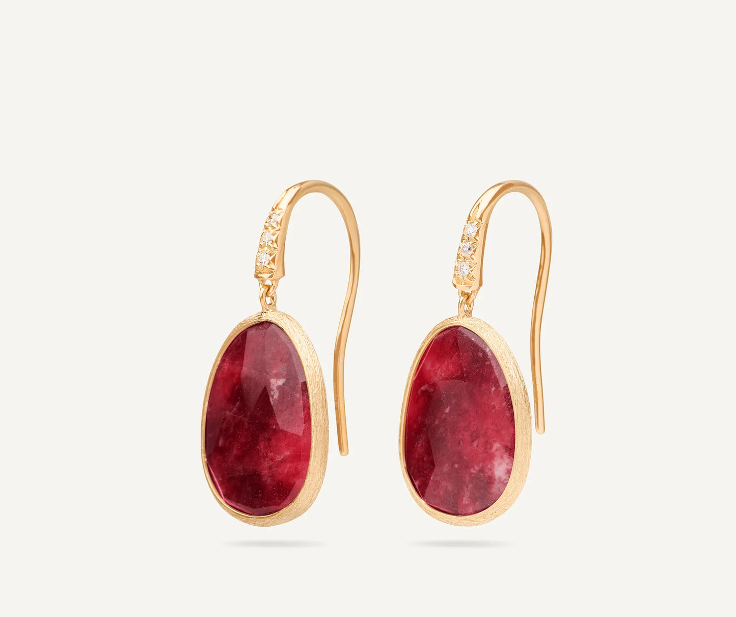 Lunaria Thulite Drop Earrings