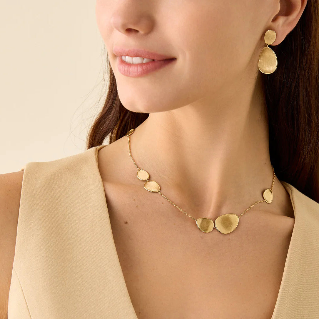 Marco Bicego Lunaria Station Necklace on model