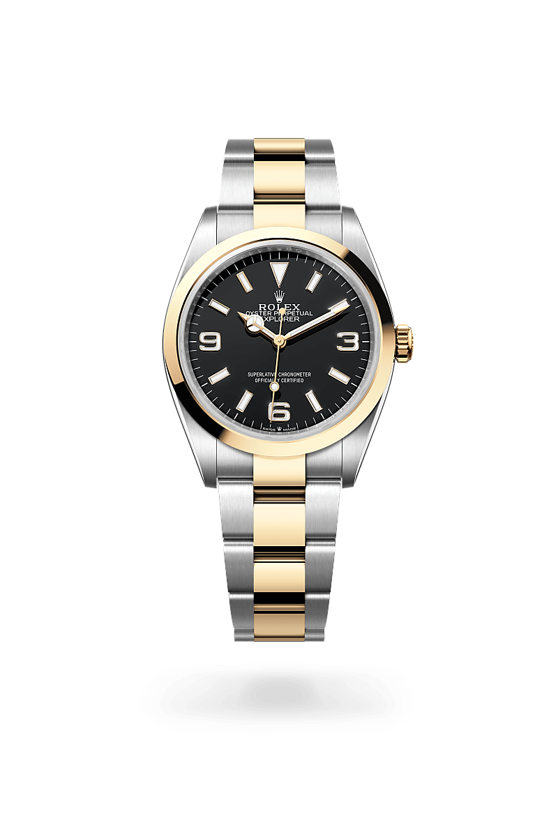 rolex Explorer in Yellow Rolesor - combination of Oystersteel and yellow gold,  - Schwanke-Kasten Jewelers