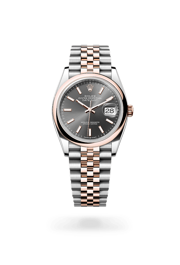 rolex Datejust in Everose Rolesor - combination of Oystersteel and Everose gold, M126201-0013 - Schwanke-Kasten Jewelers