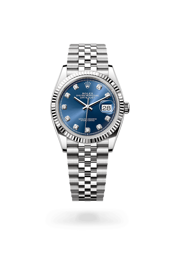 rolex Datejust in White Rolesor - combination of Oystersteel and white gold, M126234-0037 - Schwanke-Kasten Jewelers