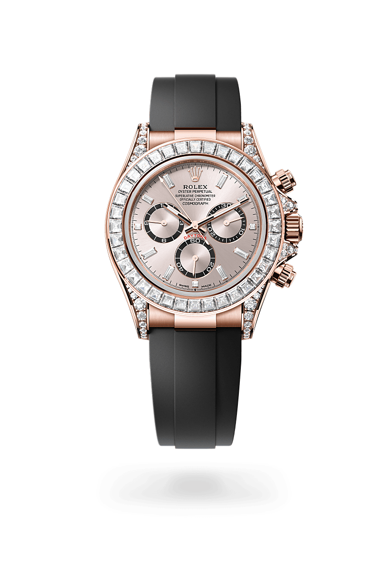 rolex Cosmograph Daytona in 18 kt Everose gold with lugs set with diamonds,  - Schwanke-Kasten Jewelers