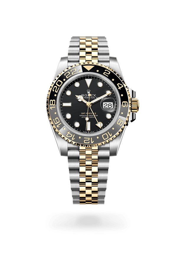 rolex GMT-Master II in Yellow Rolesor - combination of Oystersteel and yellow gold, M126713GRNR-0001 - Schwanke-Kasten Jewelers