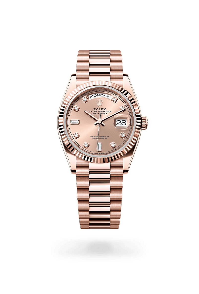 rolex Day-Date in 18 kt Everose gold,  - Schwanke-Kasten Jewelers