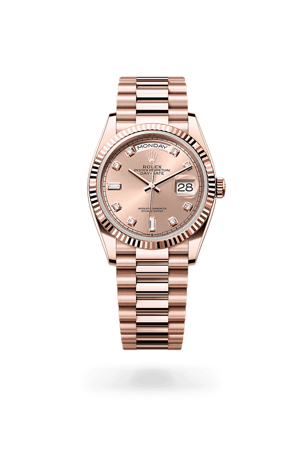 rolex Day-Date in 18 kt Everose gold, M128235-0009 - Schwanke-Kasten Jewelers