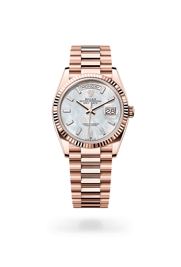 rolex Day-Date in 18 kt Everose gold, M128235-0078 - Schwanke-Kasten Jewelers