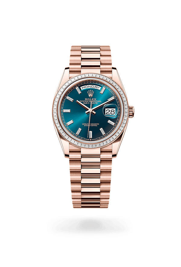 rolex Day-Date in 18 kt Everose gold, M128395TBR-0032 - Schwanke-Kasten Jewelers