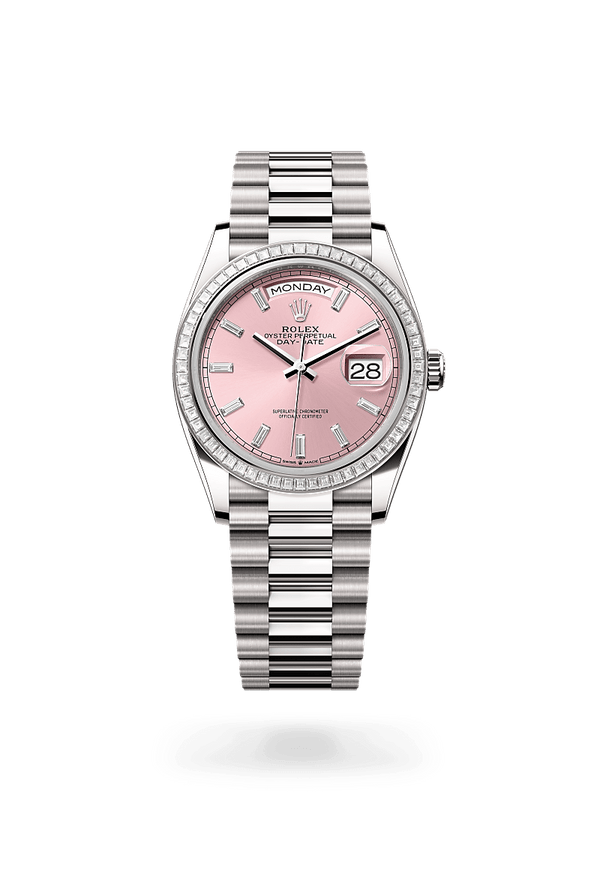 rolex Day-Date in 18 kt white gold, M128399TBR-0029 - Schwanke-Kasten Jewelers