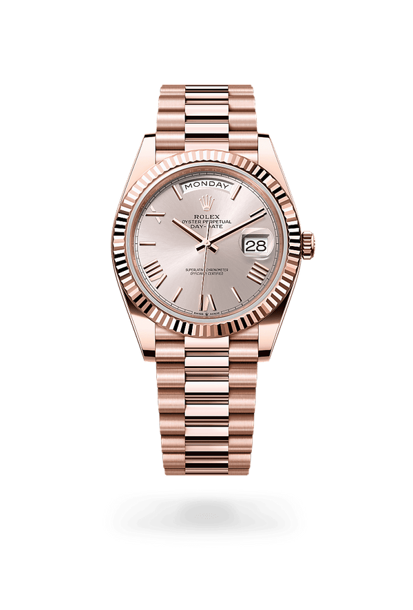 rolex Day-Date in 18 kt Everose gold, M228235-0001 - Schwanke-Kasten Jewelers