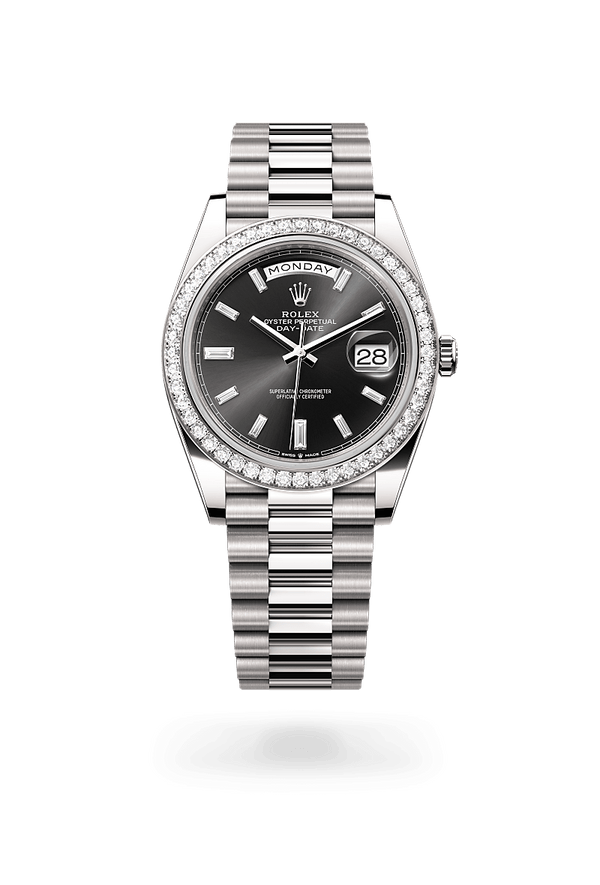 rolex Day-Date in 18 kt white gold, M228349RBR-0003 - Schwanke-Kasten Jewelers