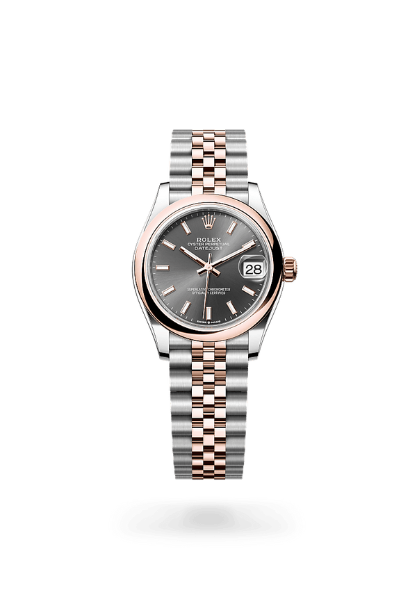 rolex Datejust in Everose Rolesor - combination of Oystersteel and Everose gold, M278241-0018 - Schwanke-Kasten Jewelers