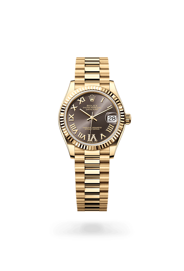 rolex Datejust in 18 kt yellow gold, M278278-0032 - Schwanke-Kasten Jewelers